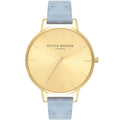 Olivia Burton Künstliche Leder-Armbanduhr in Blau