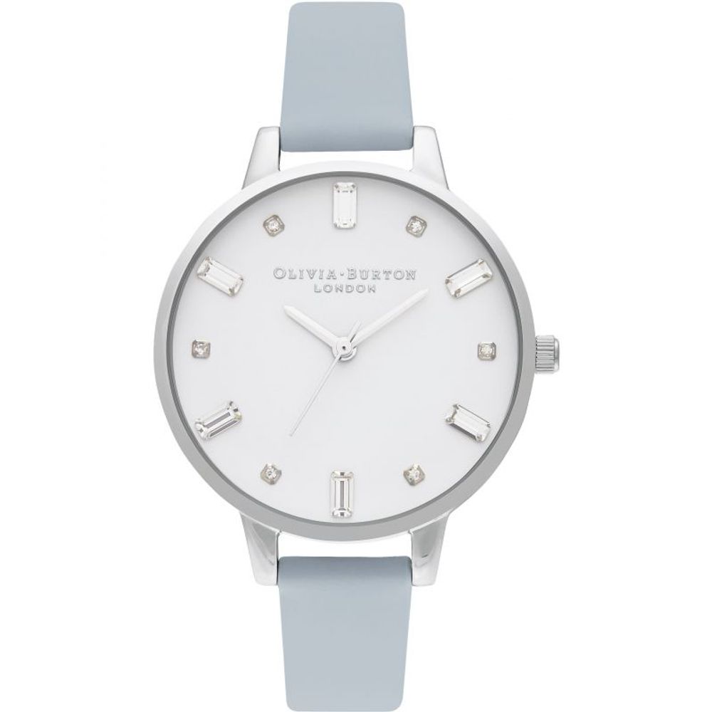 Olivia Burton Kunstleder-Armbanduhr in Blau