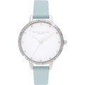 Olivia Burton Kunstleder-Armbanduhr in Blau