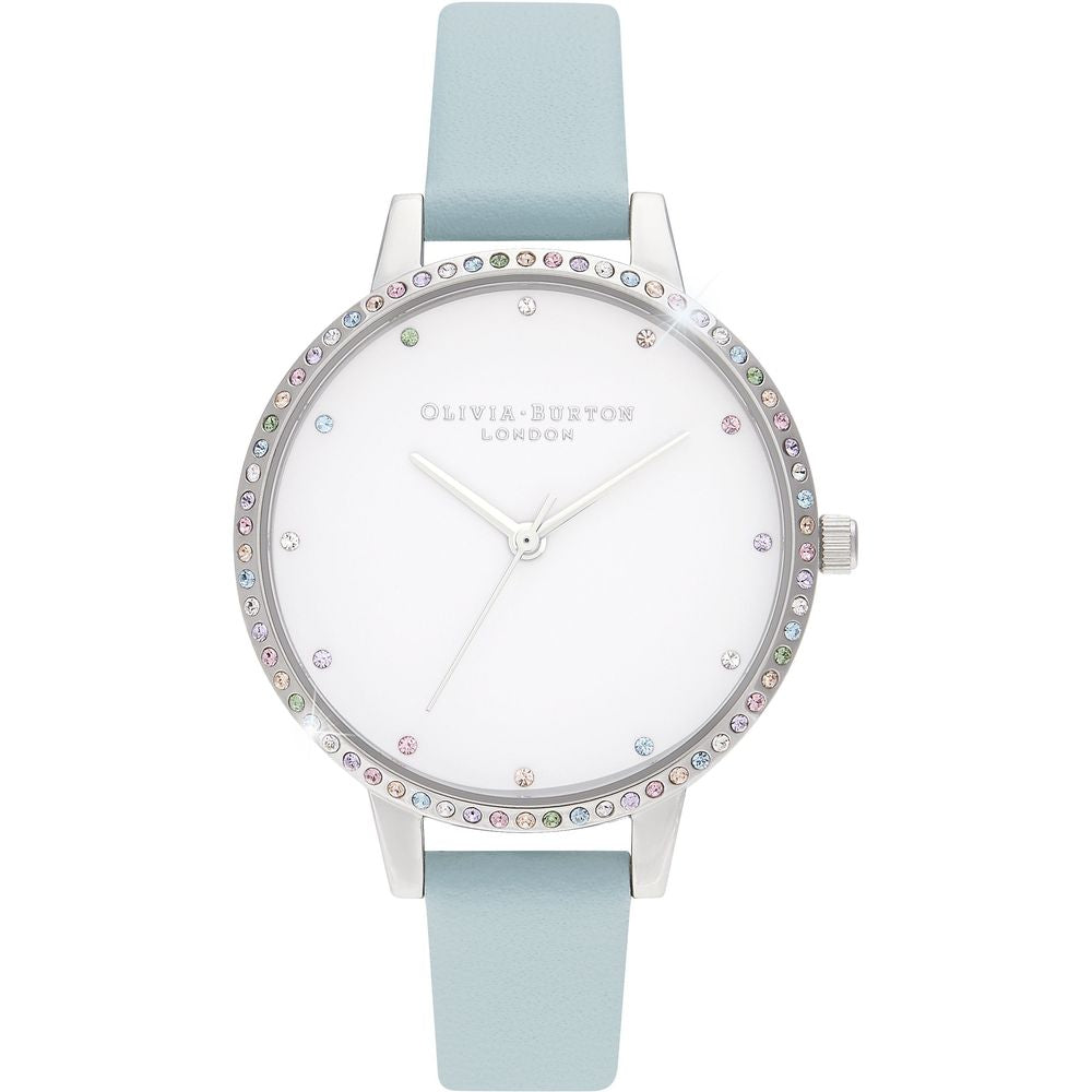 Olivia Burton Kunstleder-Armbanduhr in Blau