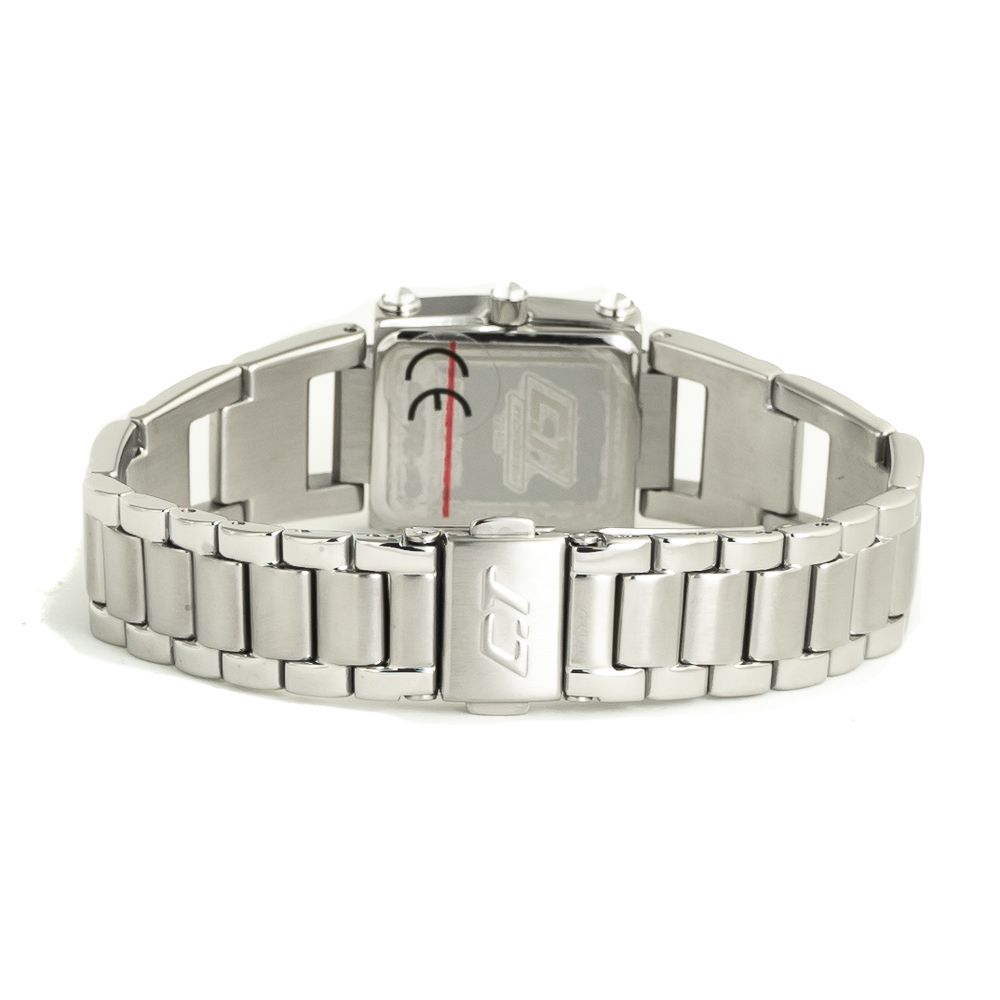 Chronotech Silberne Armbanduhr aus Edelstahl