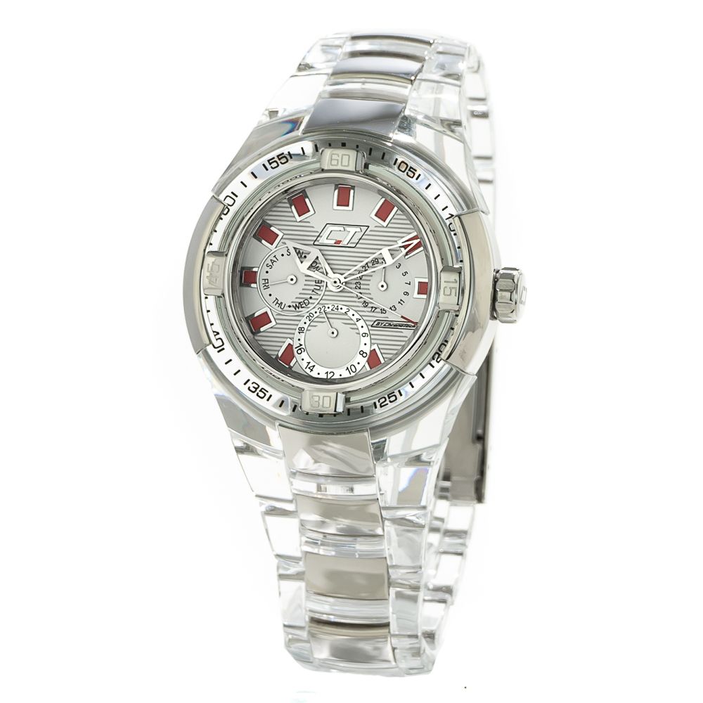 Chronotech Transparente Polycarbonat-Armbanduhr