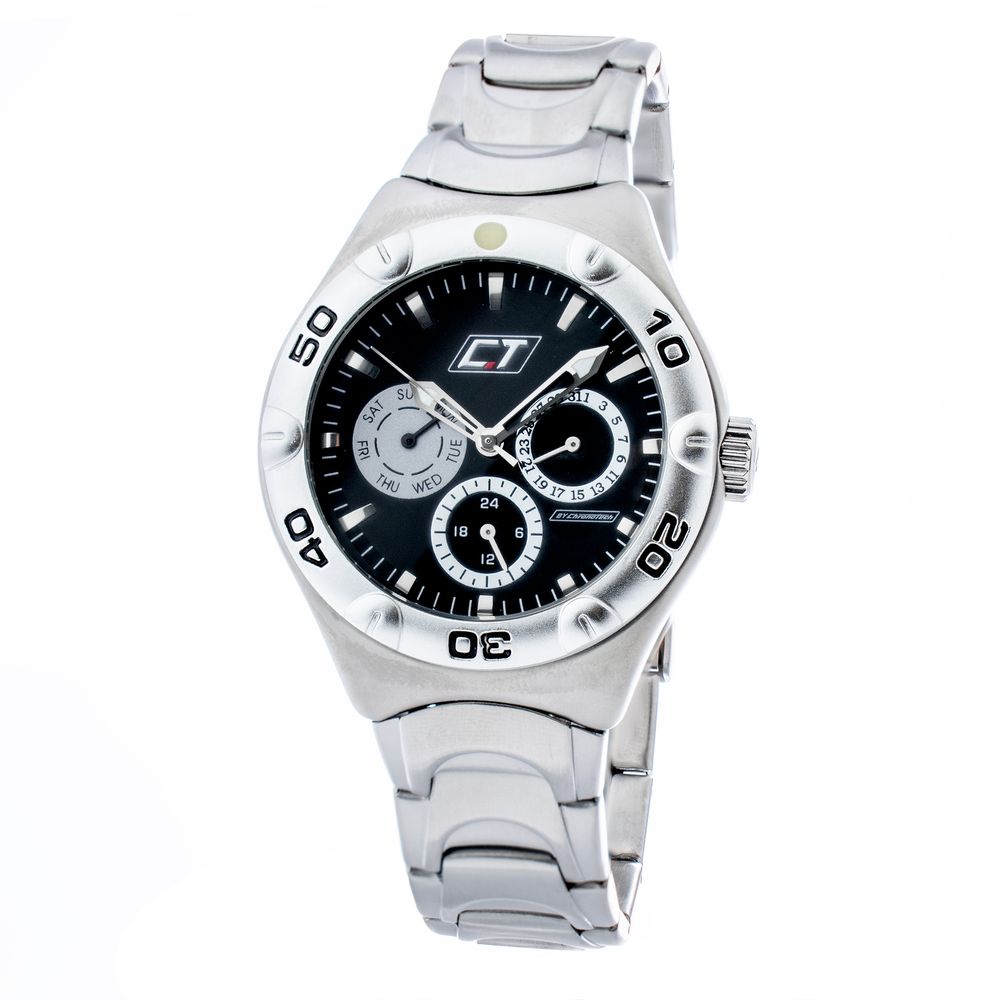 Chronotech Graues Armbanduhr aus Edelstahl
