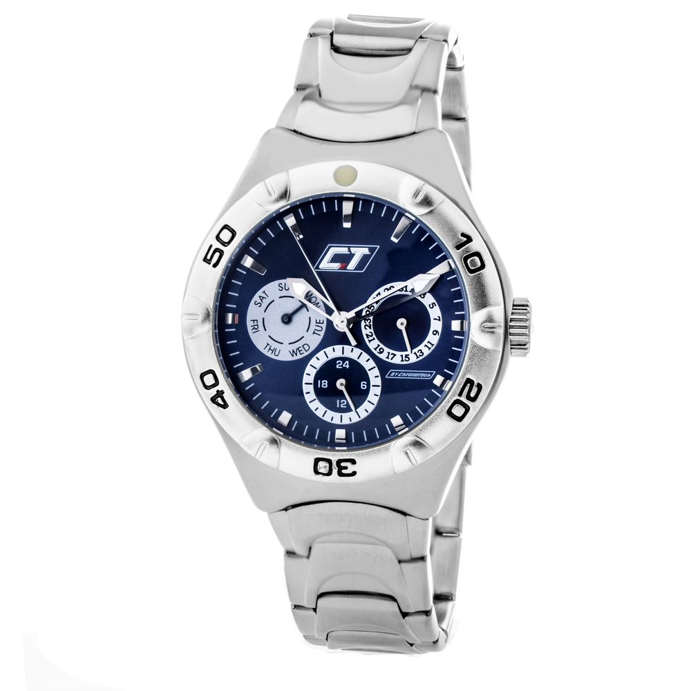 Chronotech Silberne Edelstahl-Dress-Watch