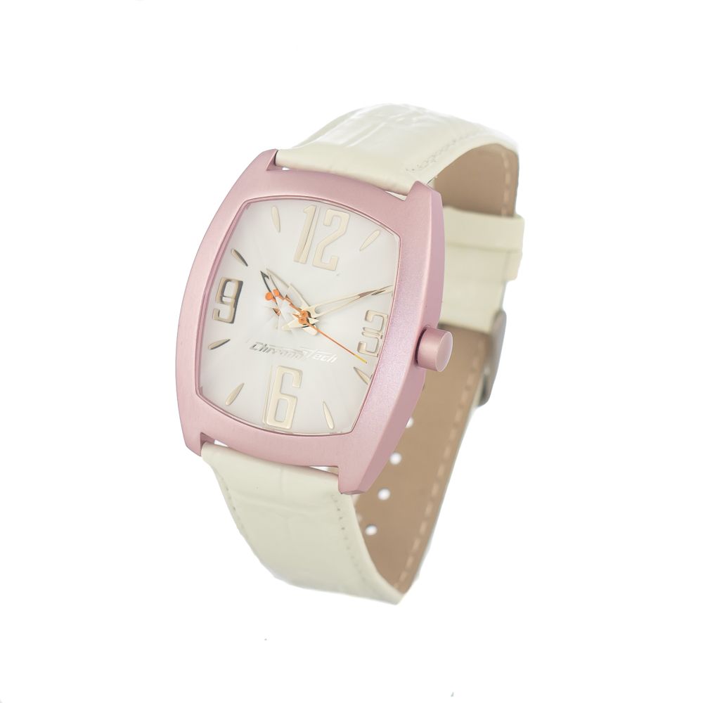 Chronotech Buntes Leder-Kleidungsstück-Armbanduhr