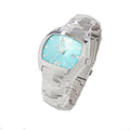 Chronotech Silberne Edelstahl-Armbanduhr