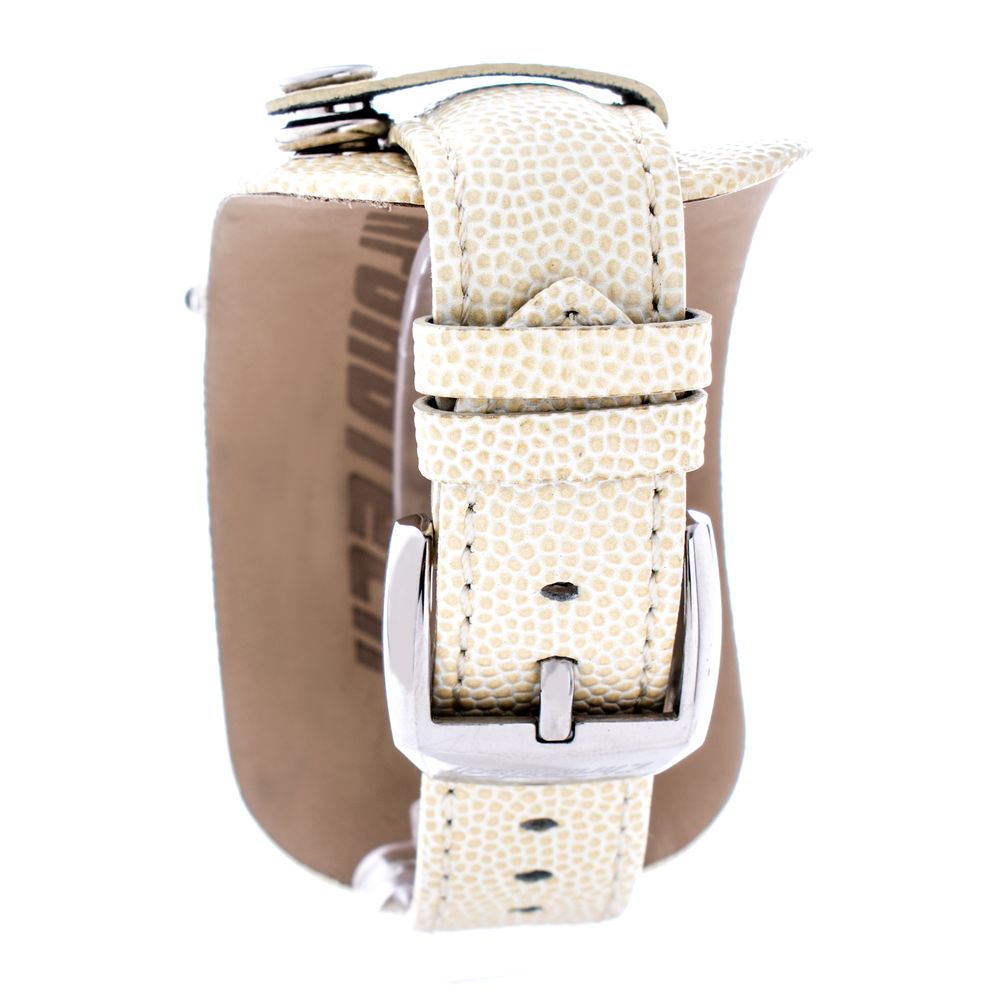 Chronotech Beigefarbene Lederarmbanduhr