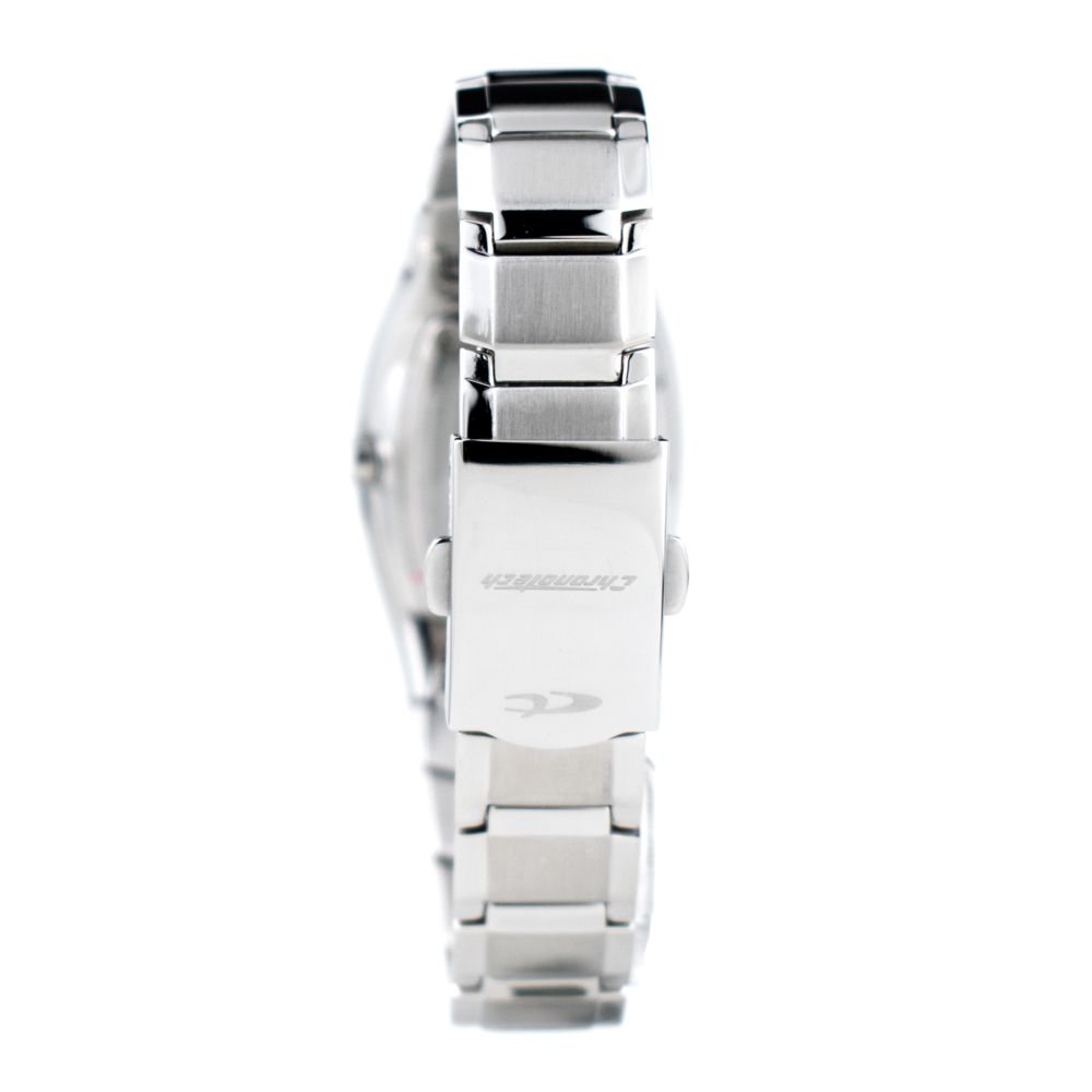 Chronotech Silberne Edelstahl-Dress-Uhr