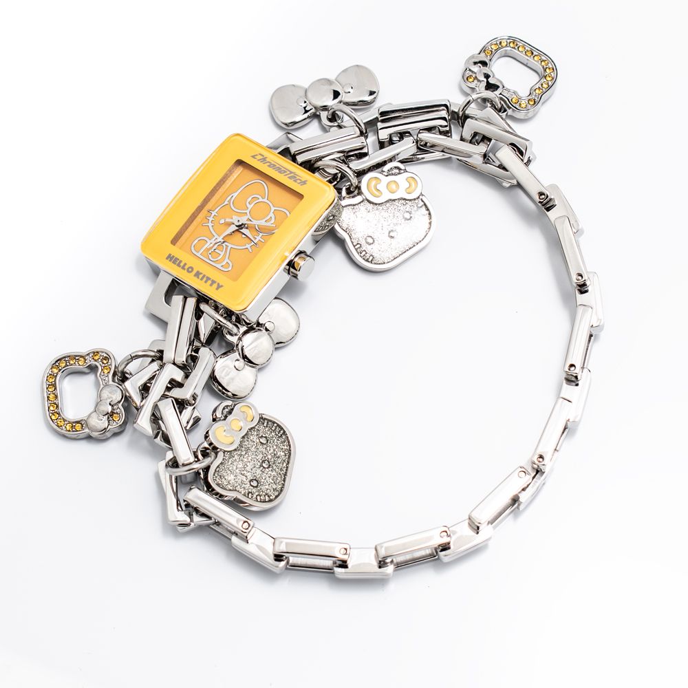 Chronotech Silberne Edelstahl-Armbanduhr