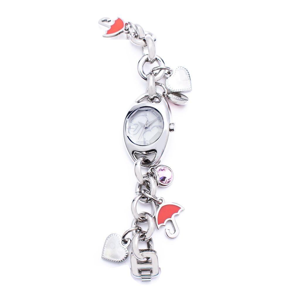 Chronotech Silberne Armbanduhr aus Edelstahl