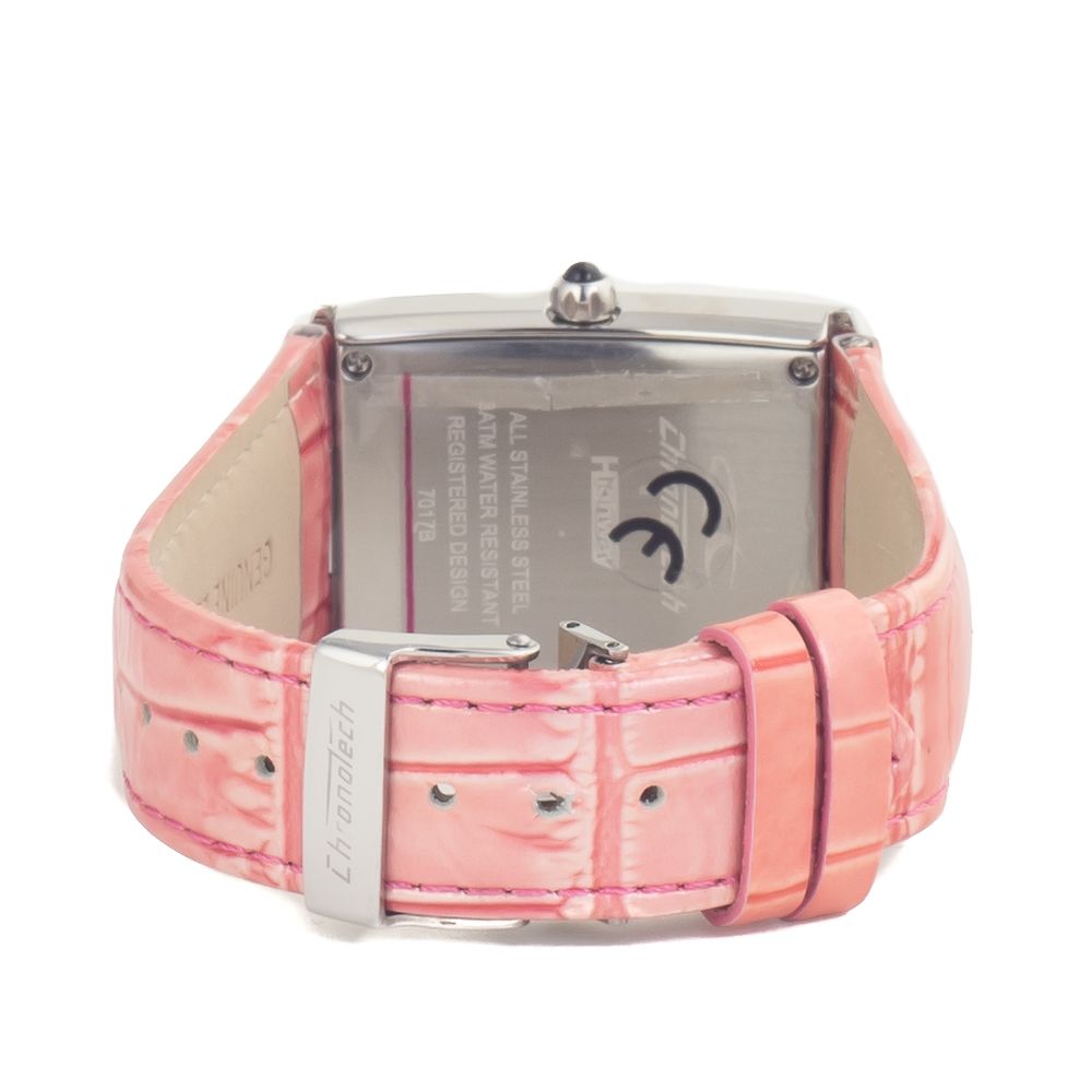 Chronotech Buntes Leder-Kleidungsstück-Armbanduhr