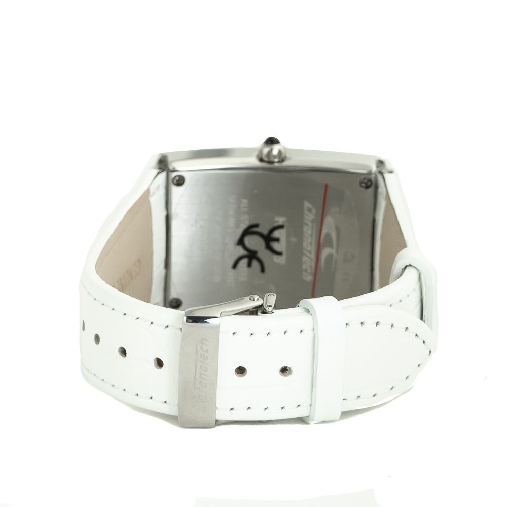 Chronotech Weiße Leder-Kleidungsuhr