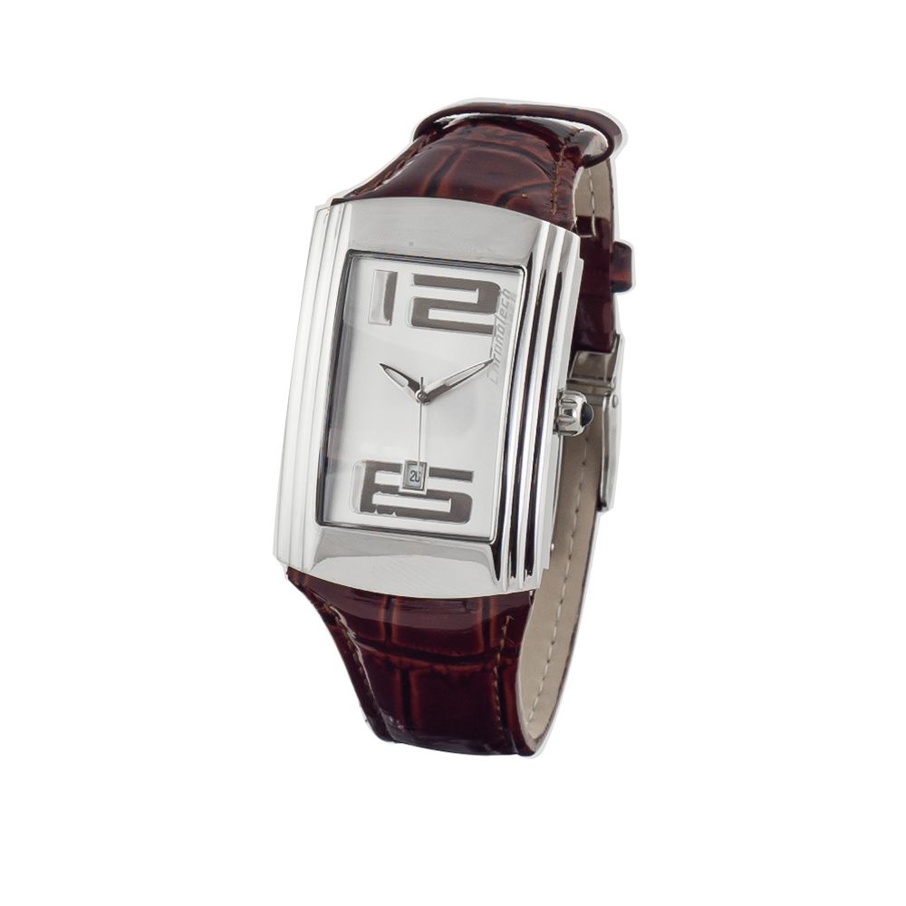 Chronotech Braune Leder-Dress-Watch