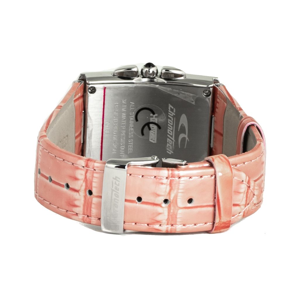 Chronotech Buntes Leder-Kleidungsstück-Armbanduhr