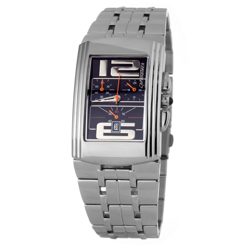 Chronotech Silberne Edelstahl-Dress-Watch