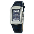 Chronotech Blaue Leder-Armbanduhr