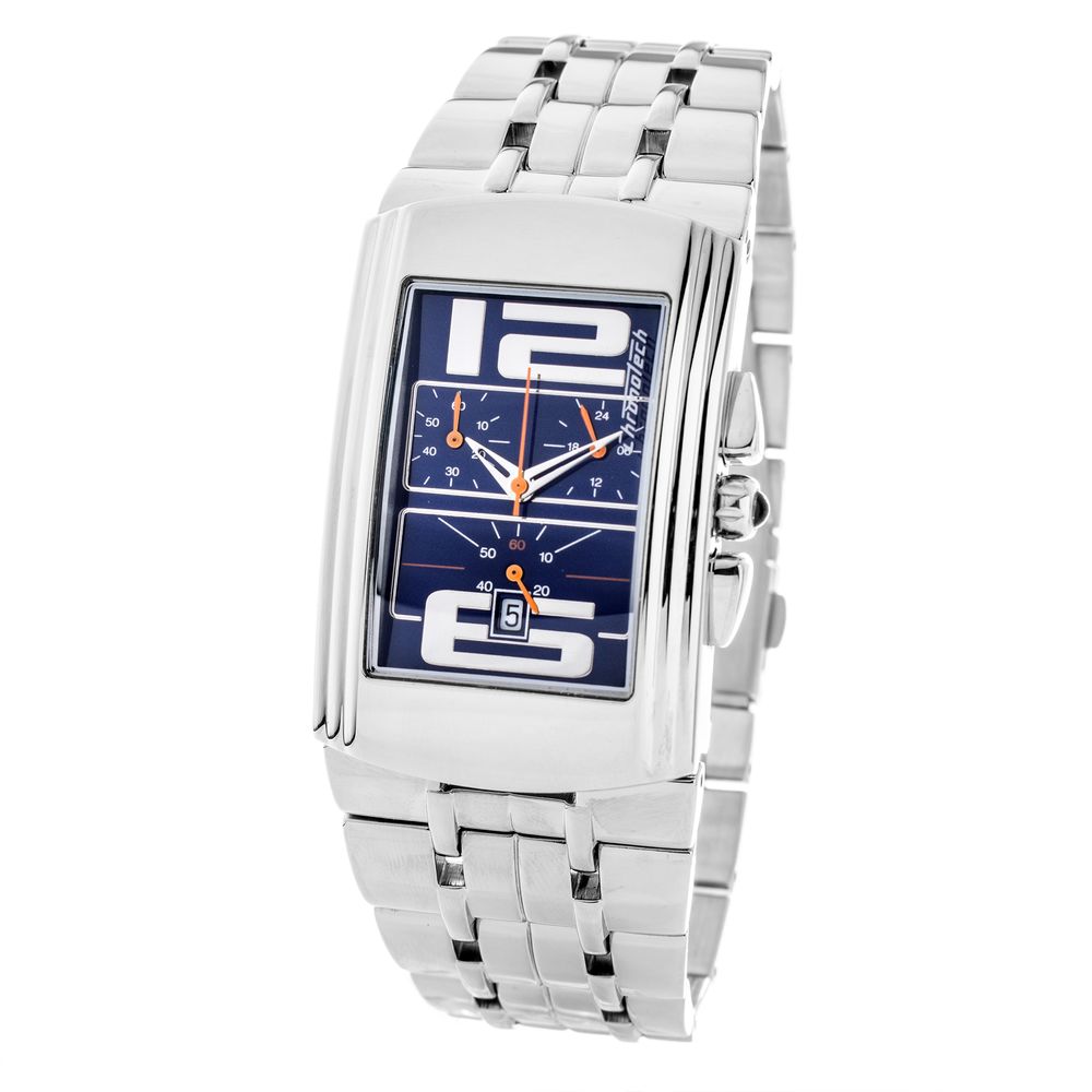 Chronotech Silberne Edelstahl-Dress-Watch
