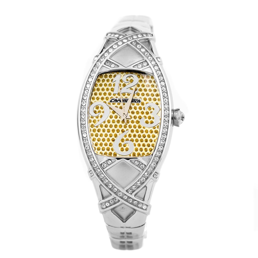Chronotech Silberne Edelstahl-Dress-Uhr