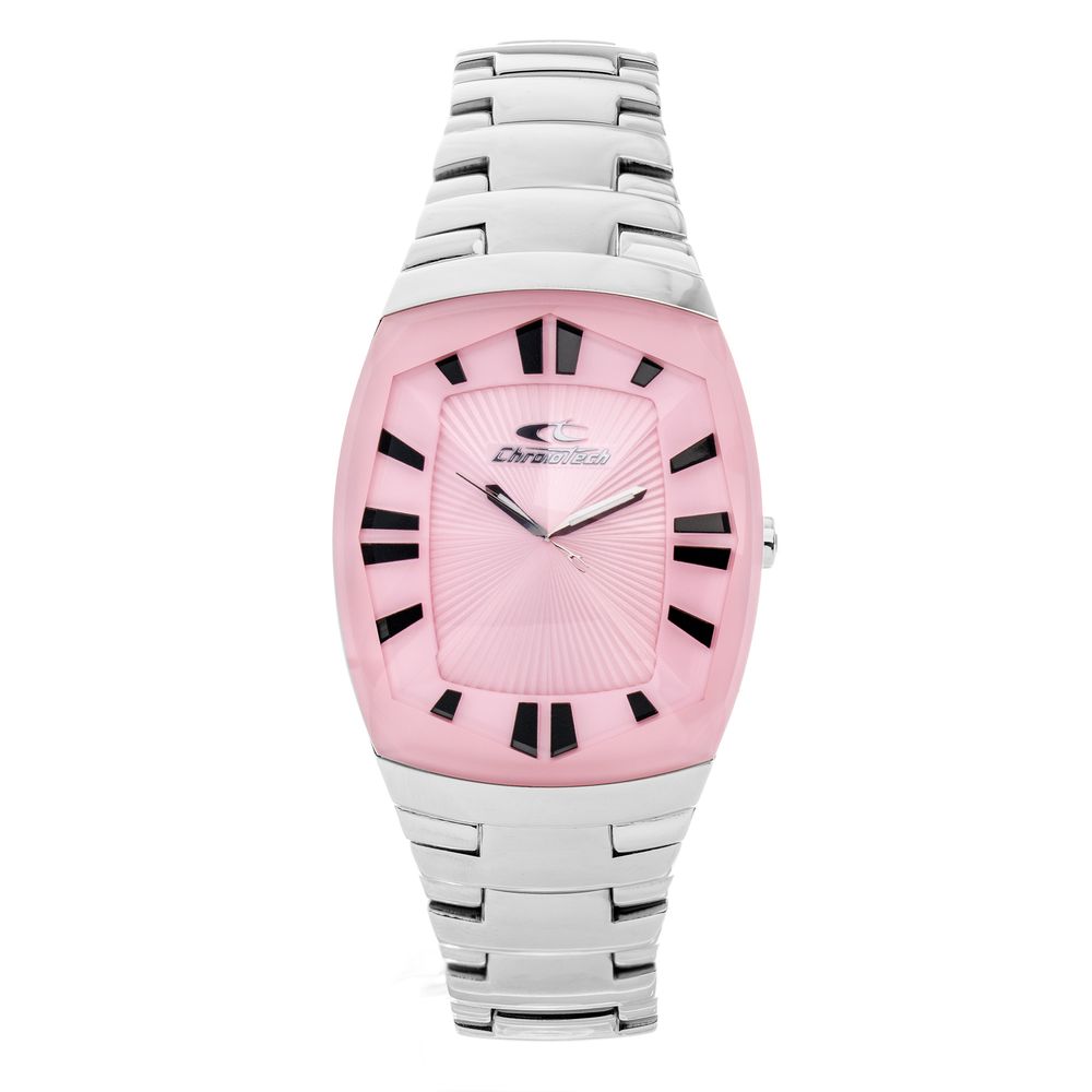 Chronotech Silberne Edelstahl-Dress-Uhr