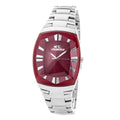 Chronotech Silberne Edelstahl-Armbanduhr