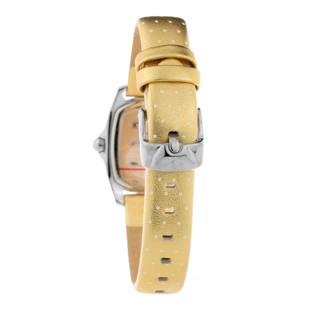 Chronotech Goldene Leder-Kleidungsuhr