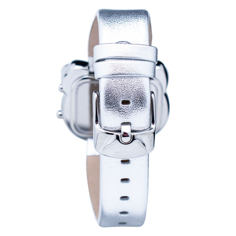 Chronotech Silberne Digitaluhr aus Leder