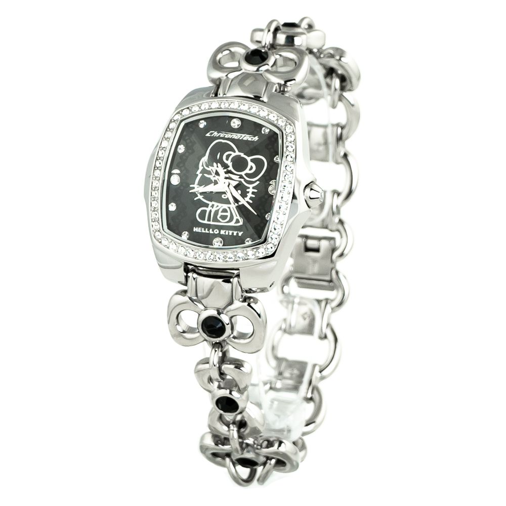 Chronotech Silberne Armbanduhr aus Edelstahl