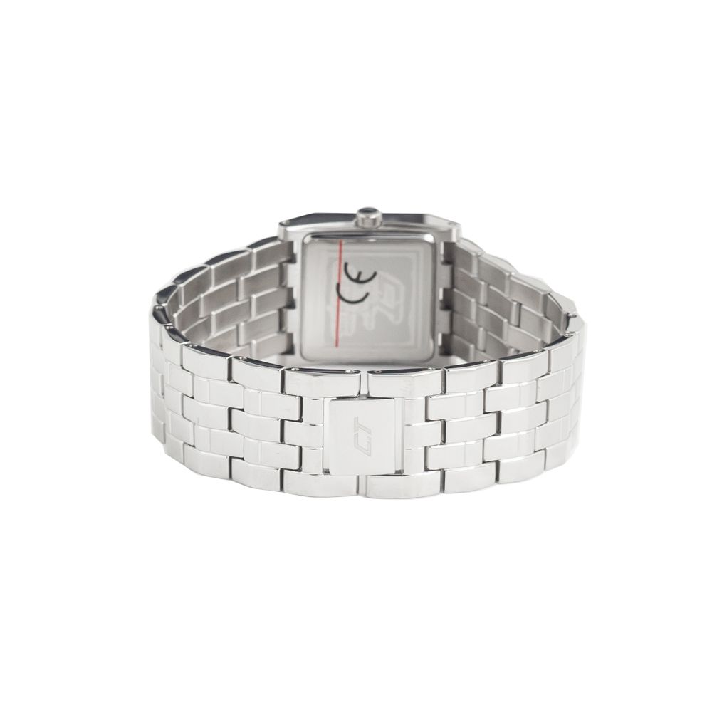 Chronotech Silberne Armbanduhr aus Edelstahl