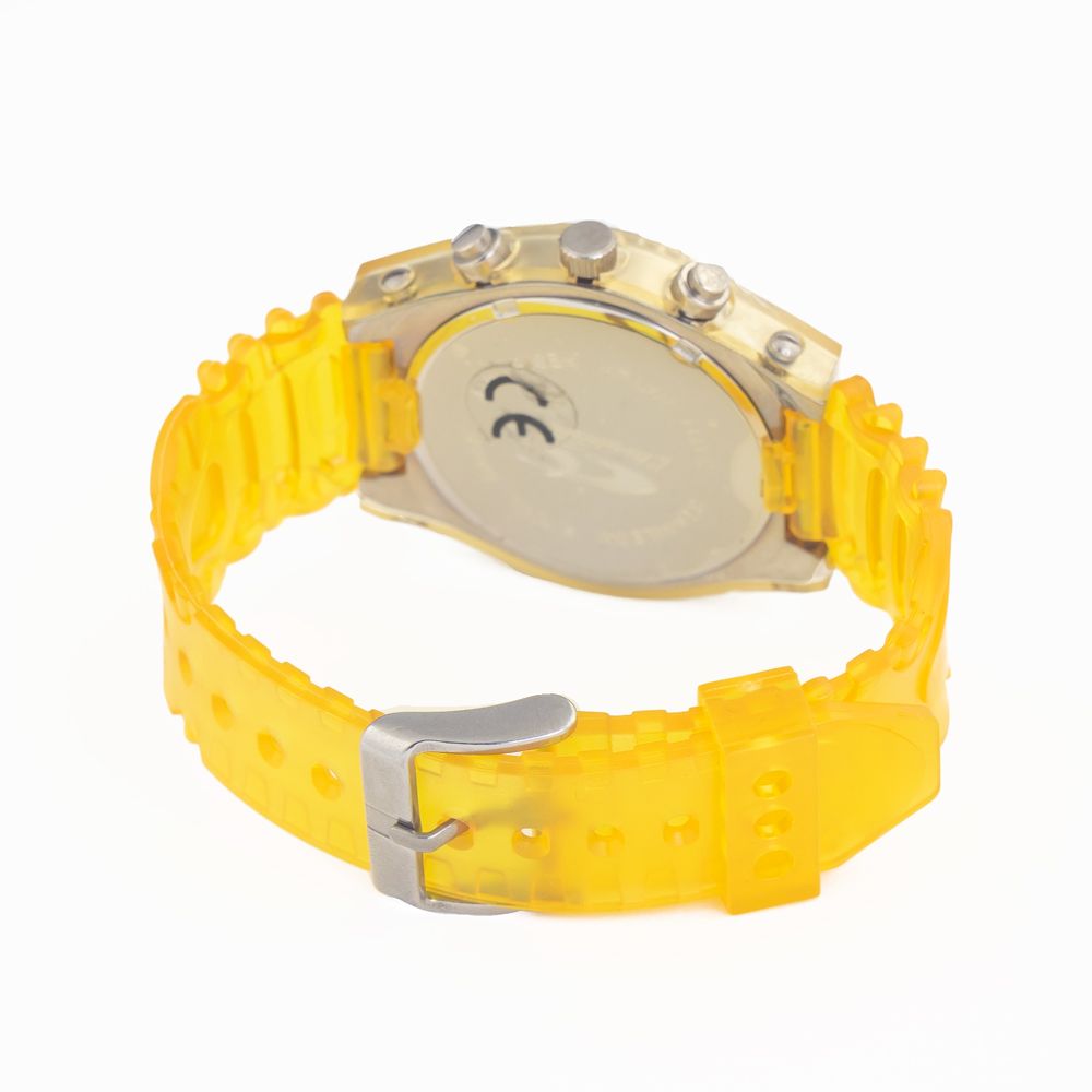 Chronotech Gelbe Gummisportuhr