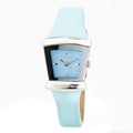 Chronotech Blaue Leder-Kleidungsuhr