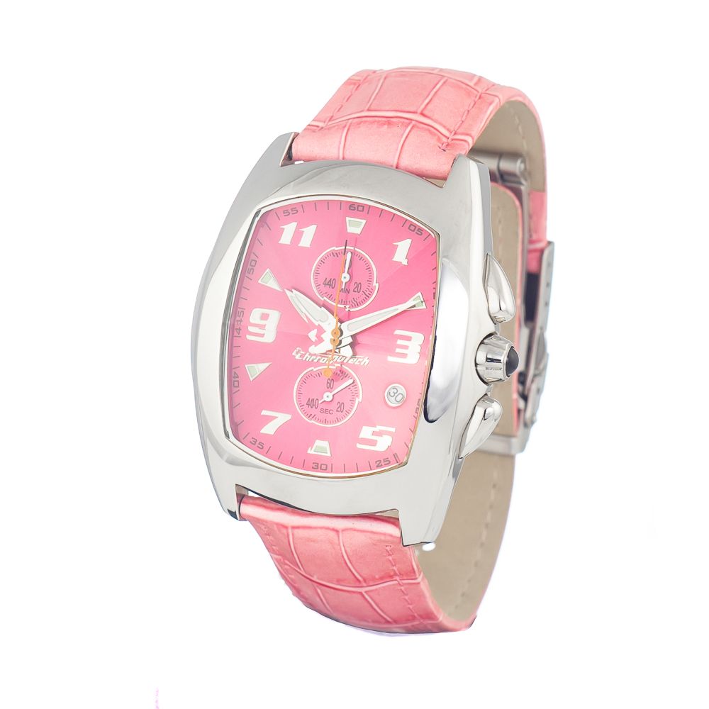 Chronotech Silberne Armbanduhr aus Edelstahl