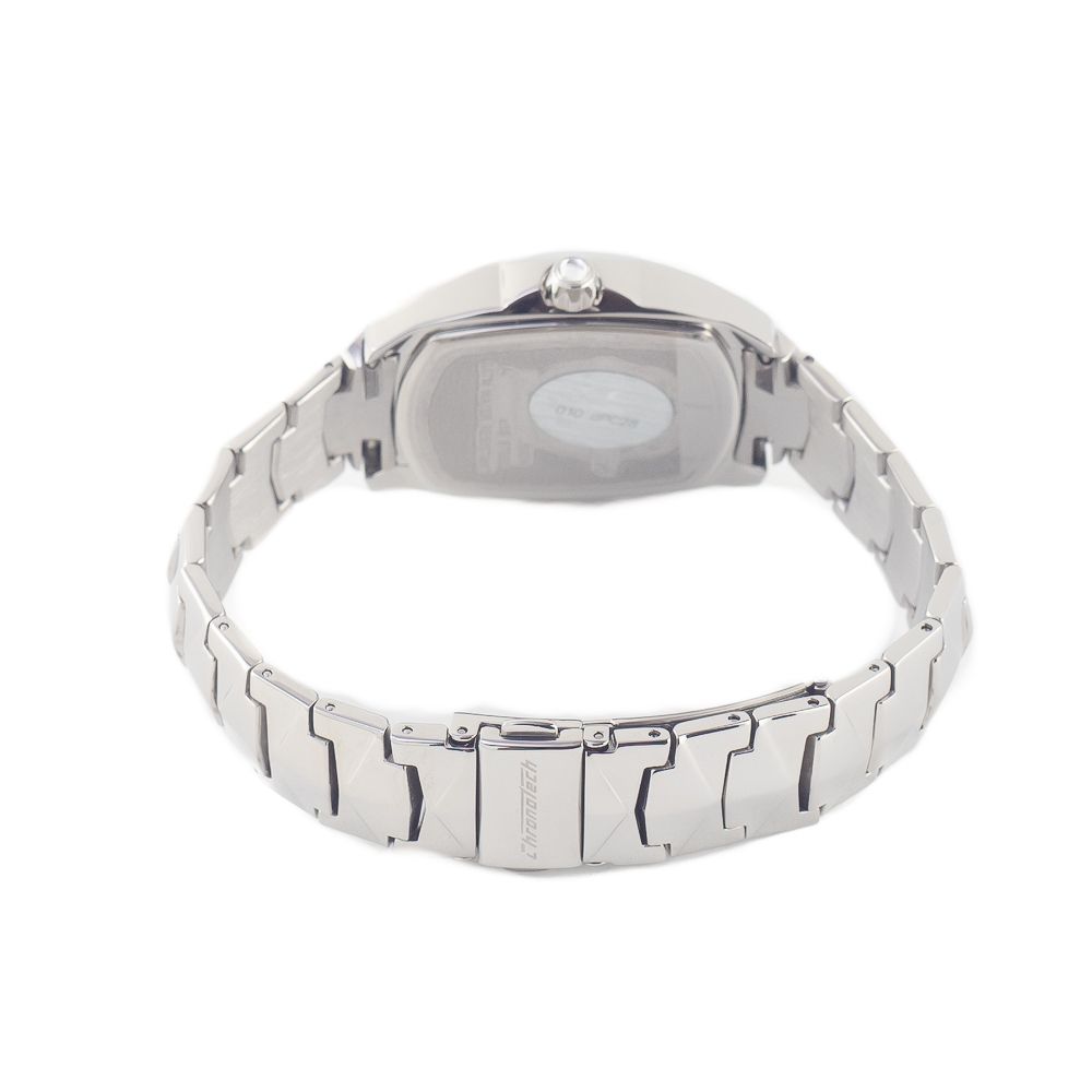 Chronotech Silberne Edelstahl-Dress-Watch