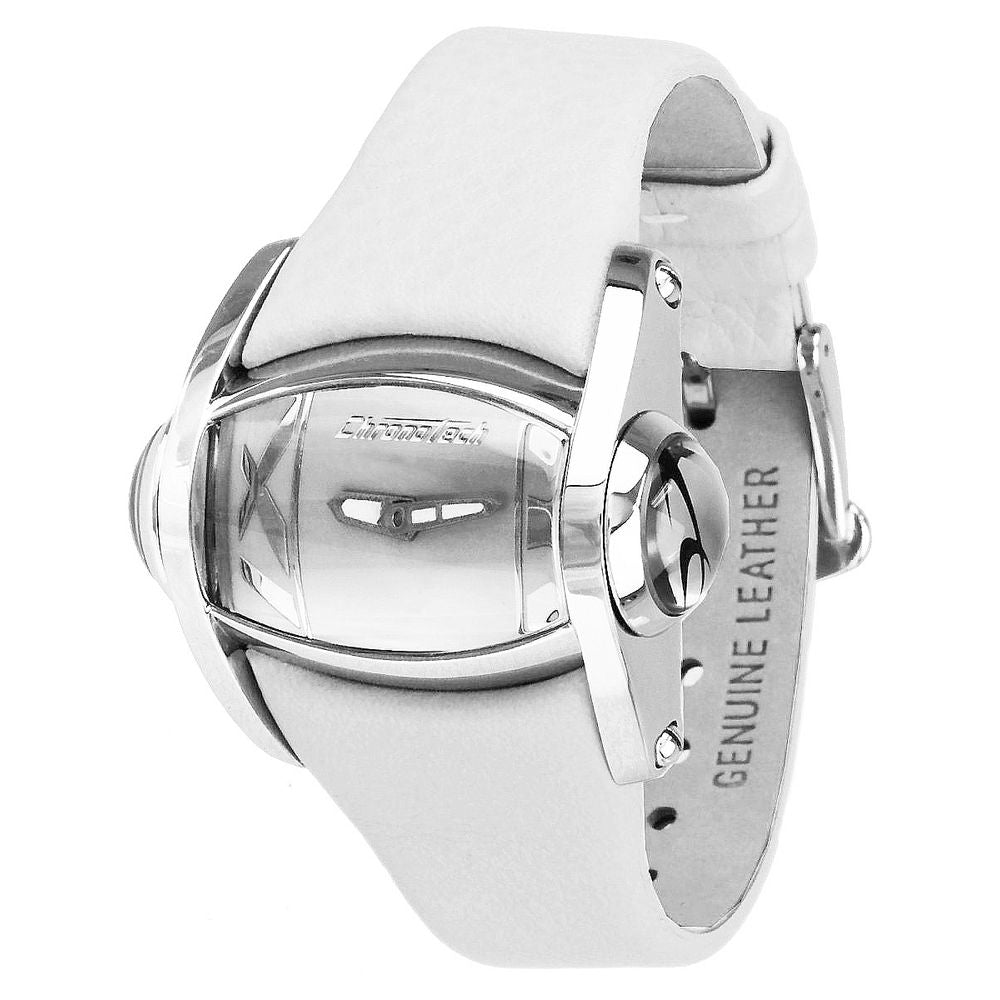 Chronotech Weiße Leder-Kleidungsuhr
