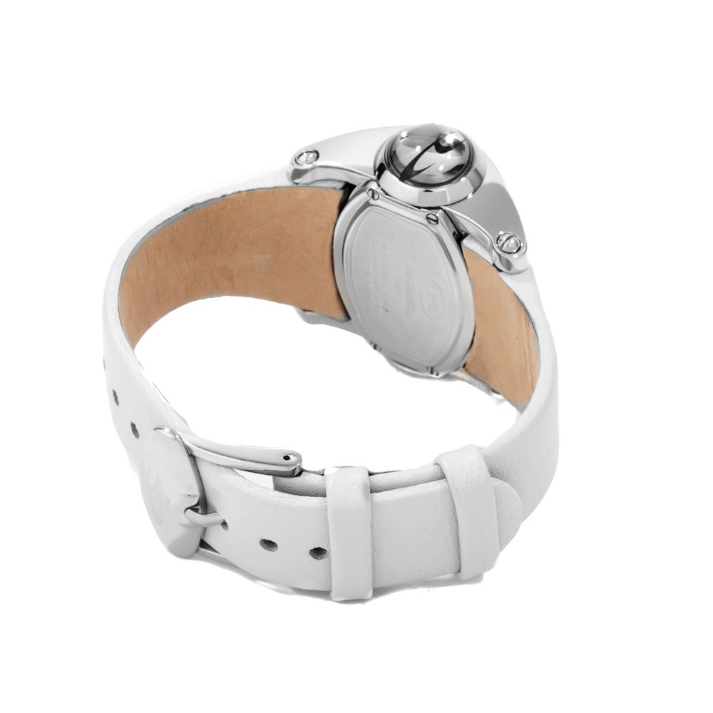 Chronotech Weiße Leder-Kleidungsuhr