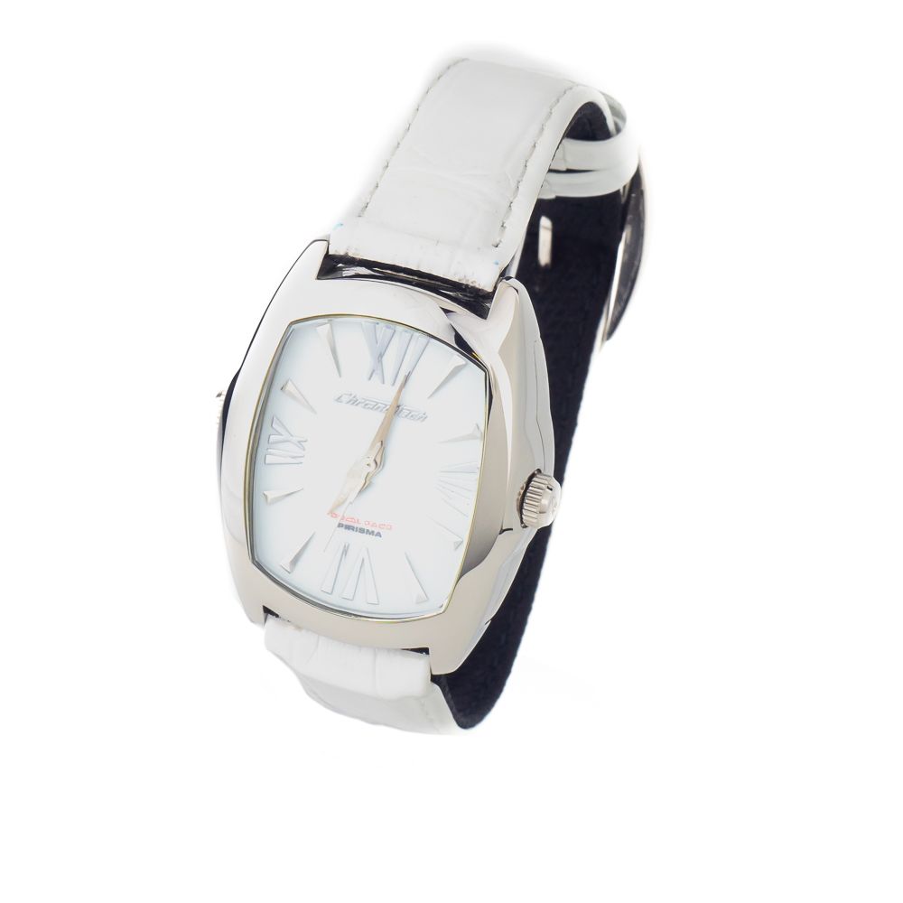 Chronotech Schwarze Leder-Kleidungsuhr