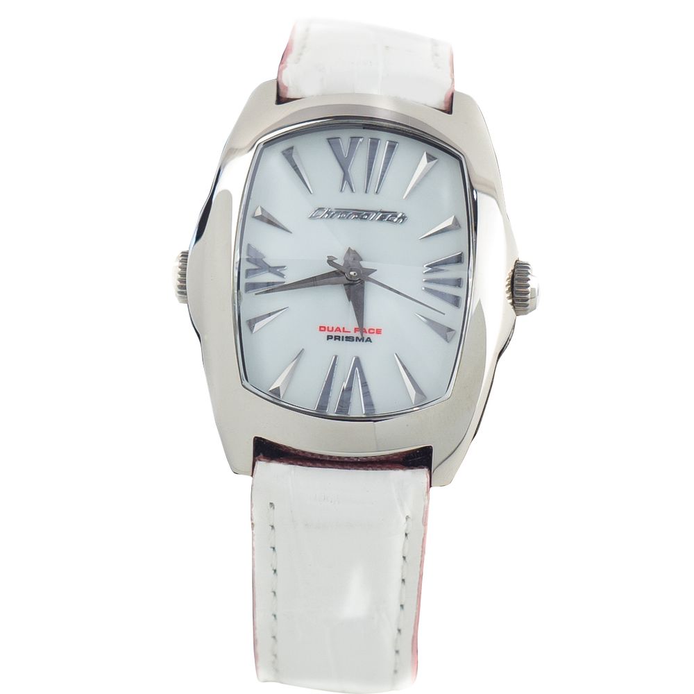 Chronotech Buntes Leder-Kleidungsstück-Armbanduhr