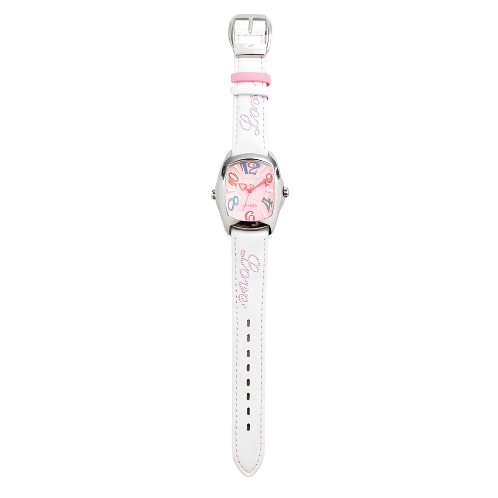 Chronotech Buntes Leder-Kleidungsstück-Armbanduhr