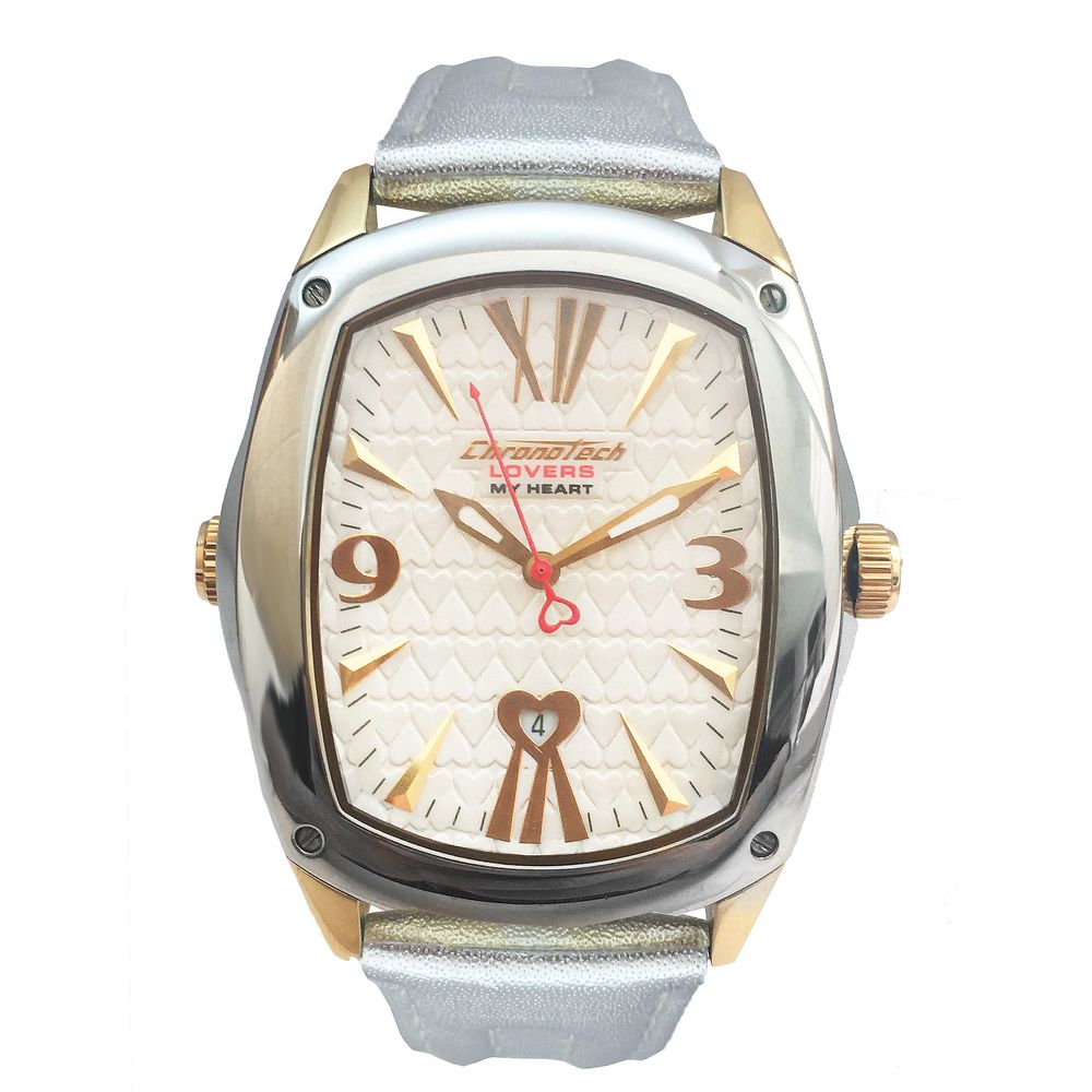 Chronotech Goldene Leder-Dress-Uhr