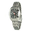 Chronotech Silberne Edelstahl-Armbanduhr