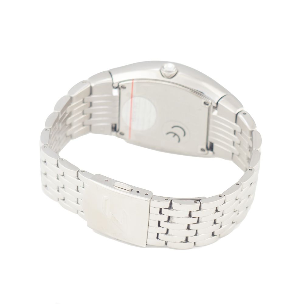 Chronotech Silberne Edelstahl-Armbanduhr