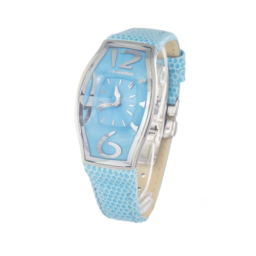 Chronotech Blaues Lederarmband-Uhr