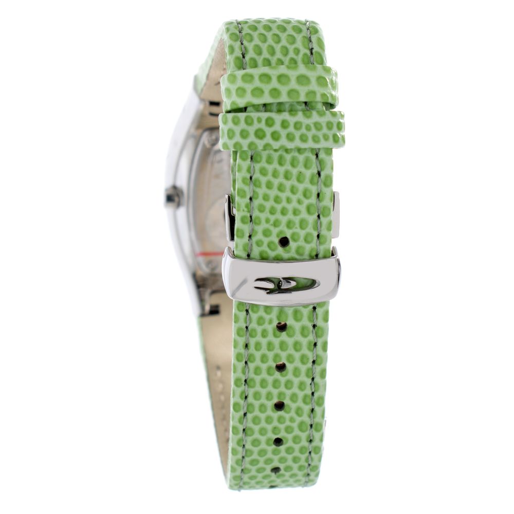 Chronotech Grüne Leder-Armbanduhr