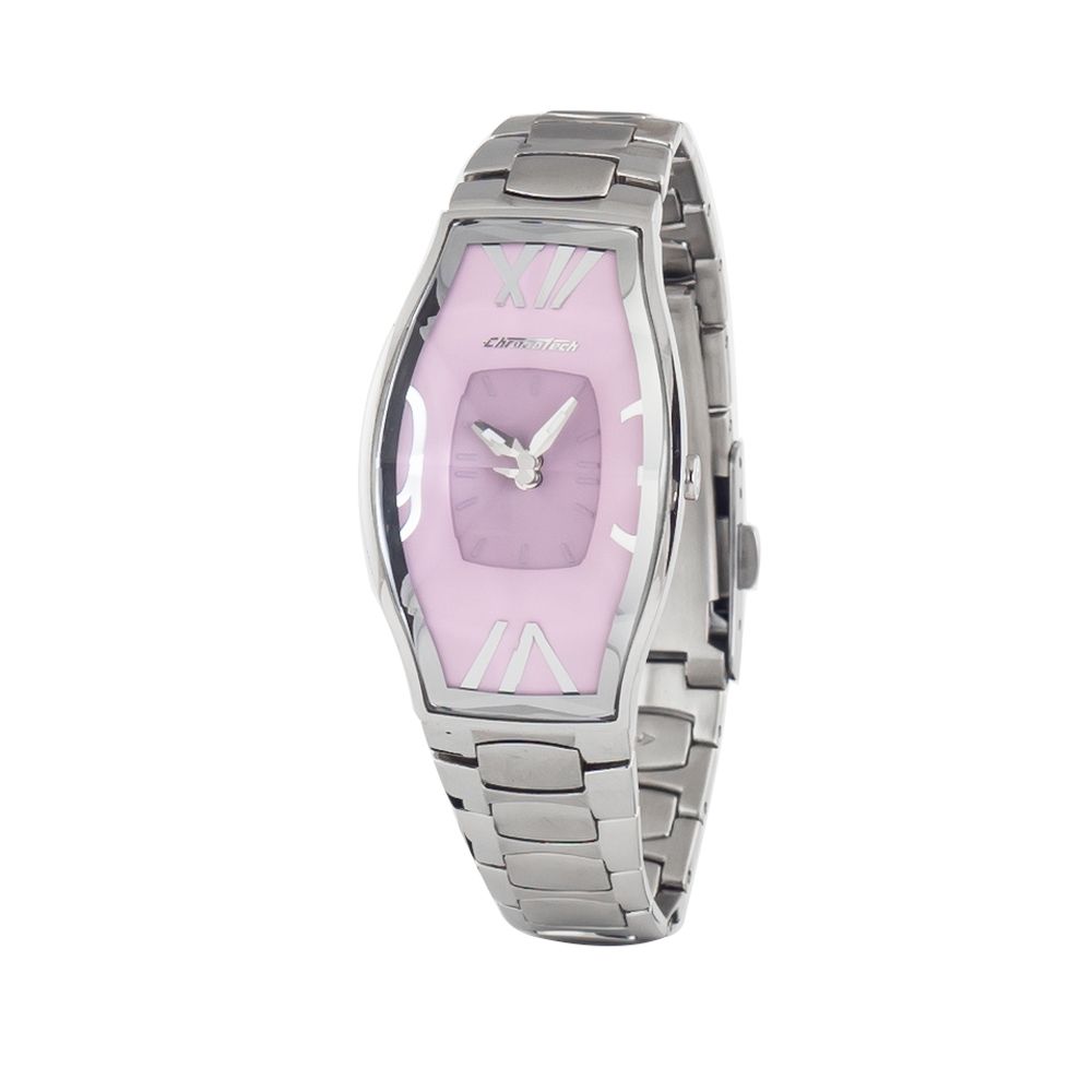 Chronotech Silberne Edelstahl-Dress-Uhr