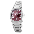 Chronotech Silberne Edelstahl-Armbanduhr