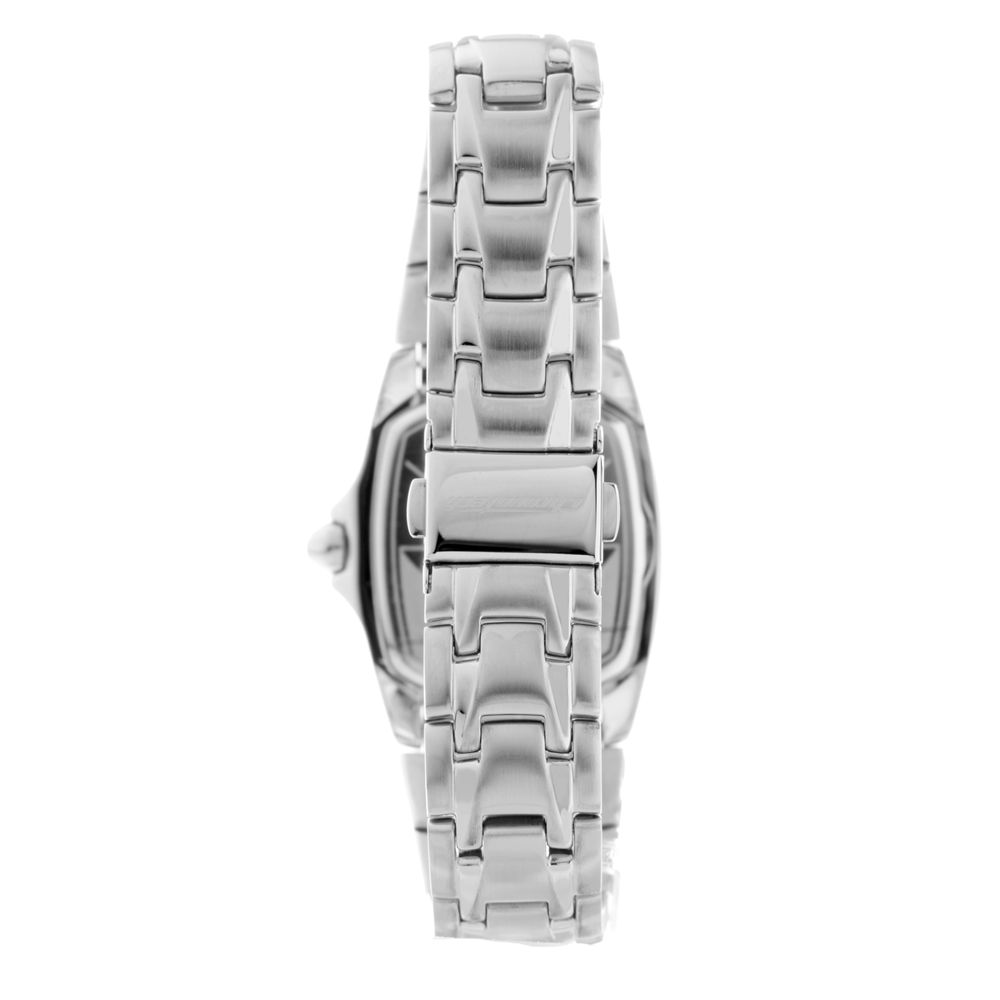 Chronotech Silberne Edelstahl-Armbanduhr