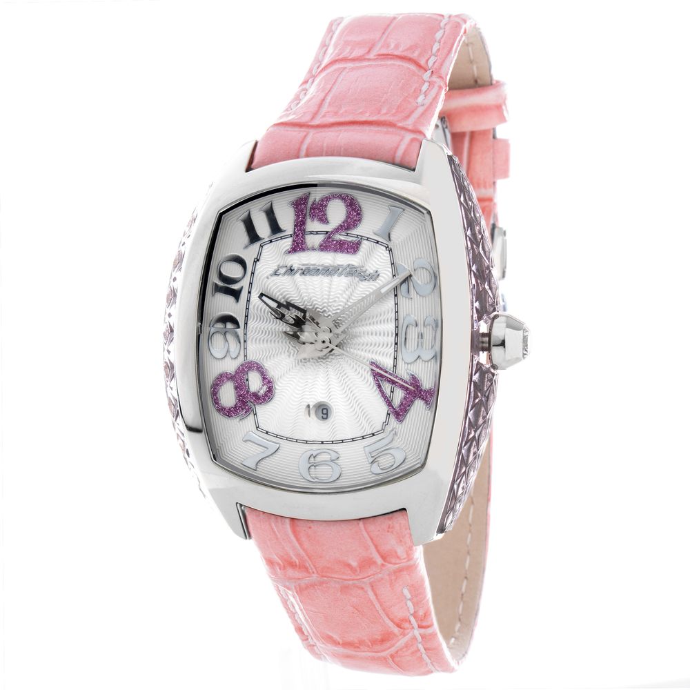 Chronotech Buntes Leder-Kleidungsstück-Armbanduhr