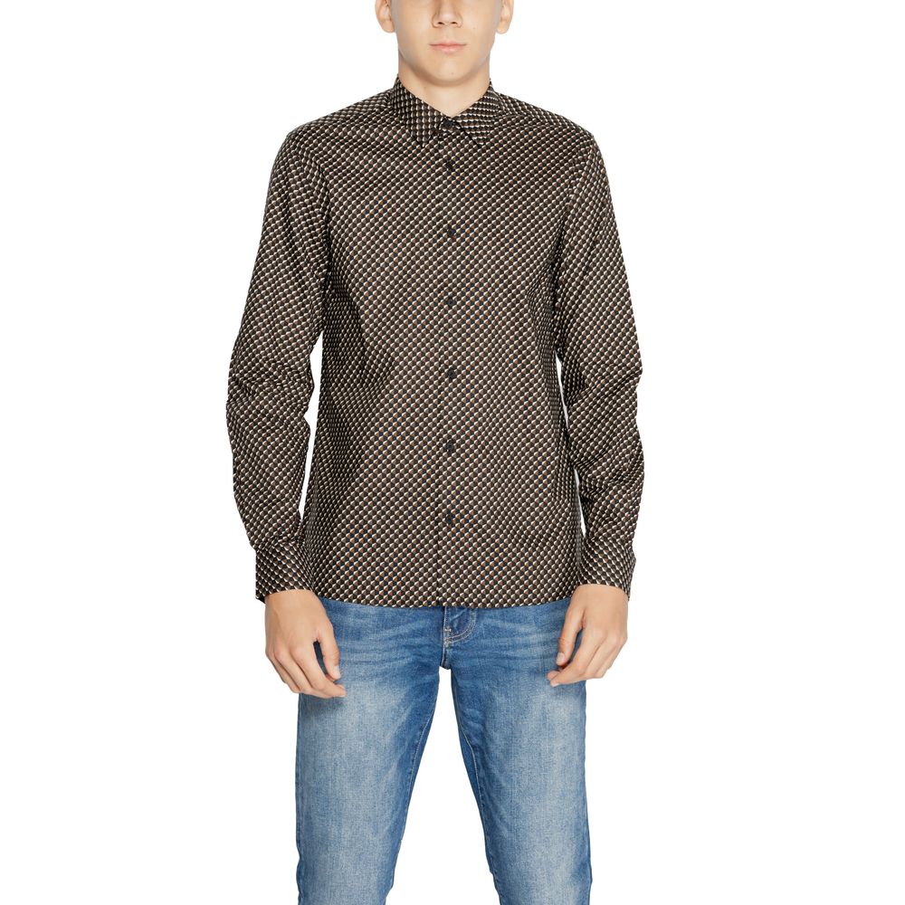 Antony Morato Braunes Baumwollhemd