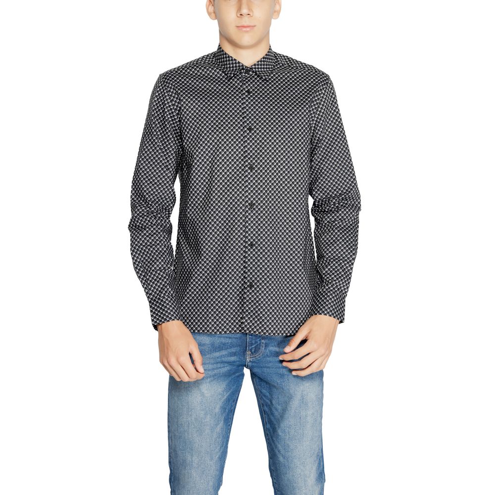 Antony Morato Graues Baumwollhemd