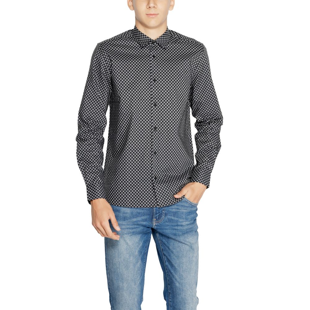 Antony Morato Graues Baumwollhemd