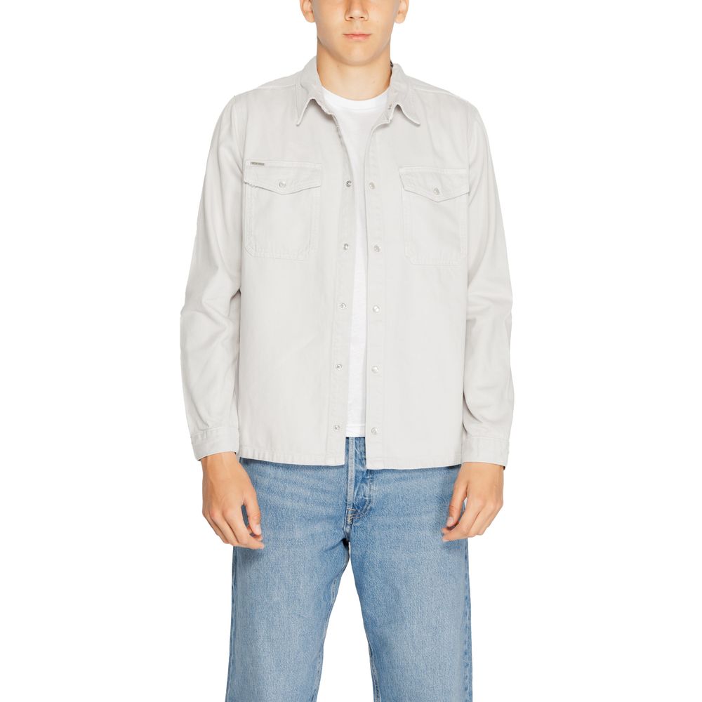 Antony Morato Graues Baumwollhemd
